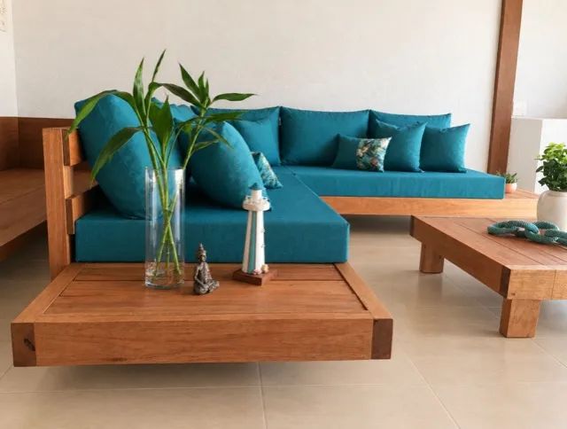 Sofá modular em madeira maciça  - Foto 2