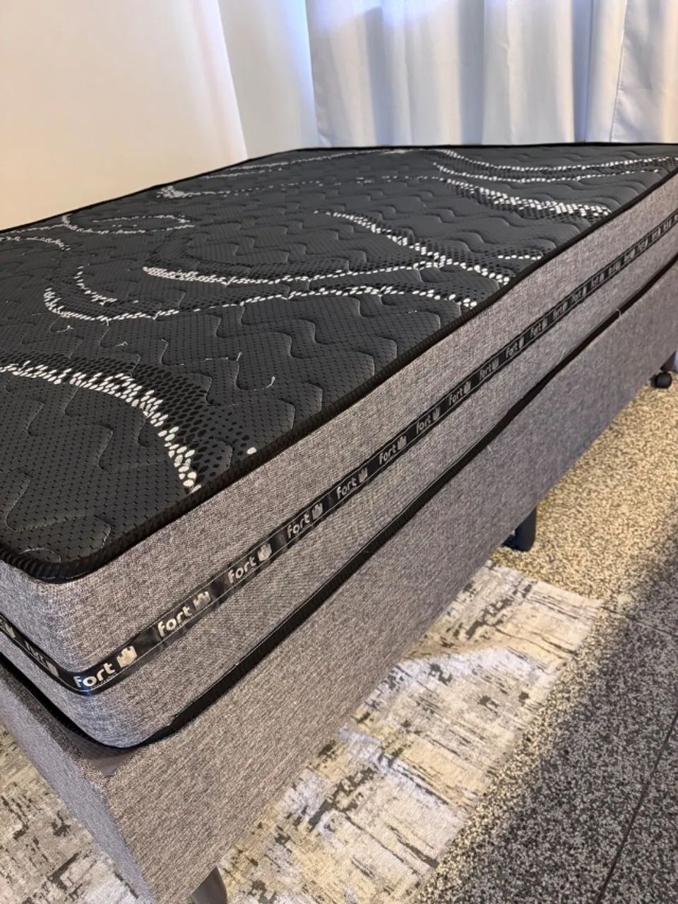 Cama de Molas Ensacadas Base E Colchão Novo - Super Promoção  - Foto 4