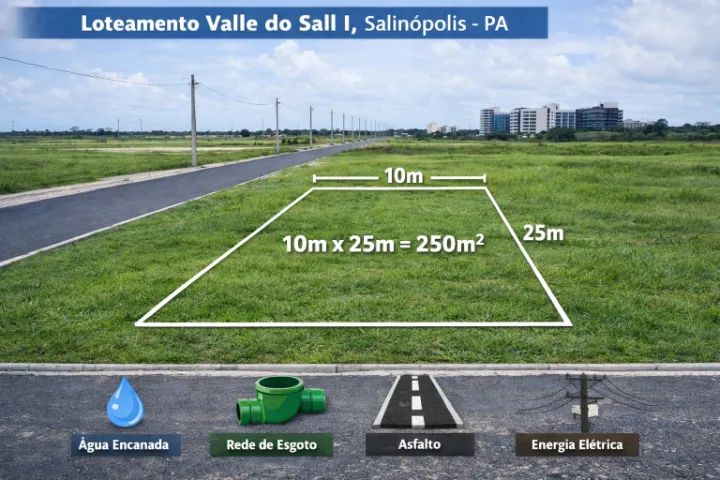 Terreno 250m² no Valle do Sall (Salinas/PA)