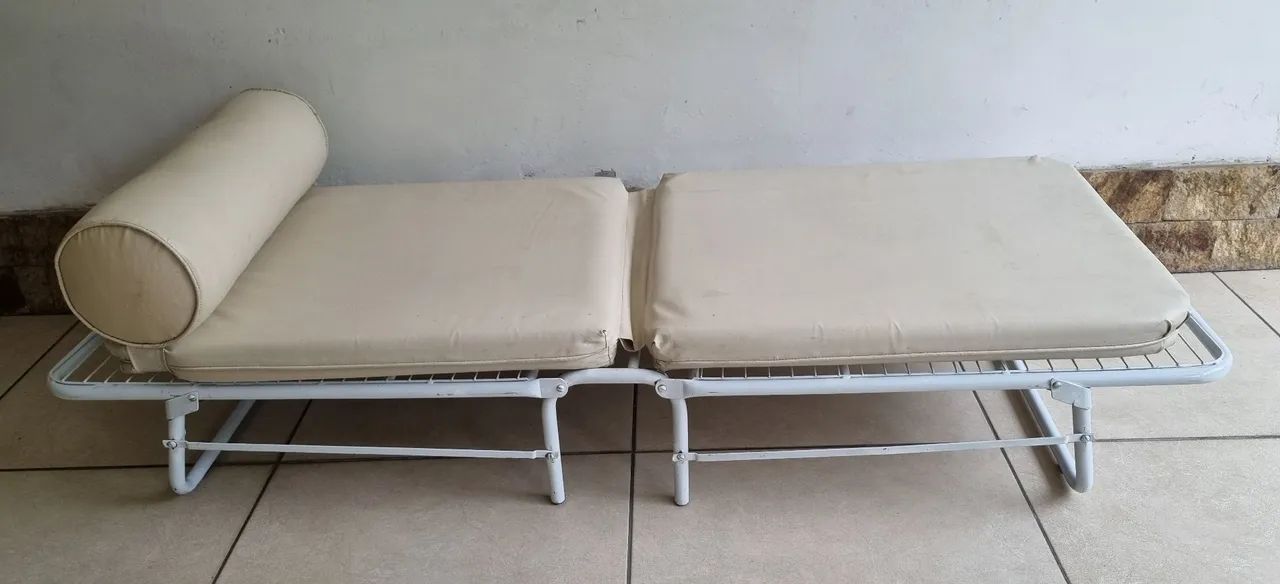 Cama dobrável c/ colchonete courino  - Foto 3