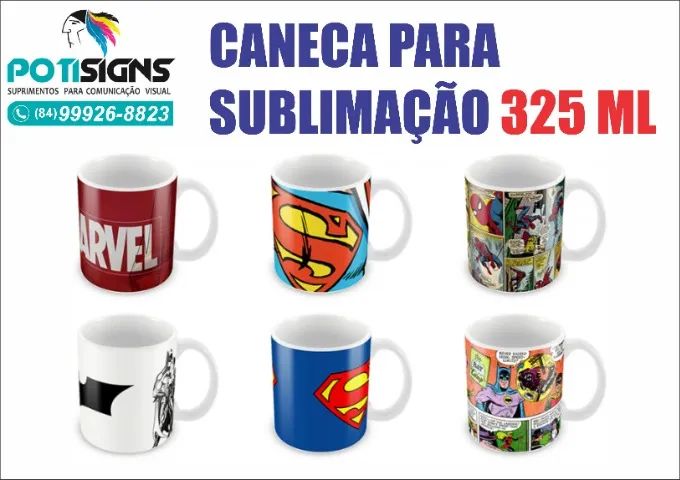 Caneca sublimação, apenas caneca não imprimimos