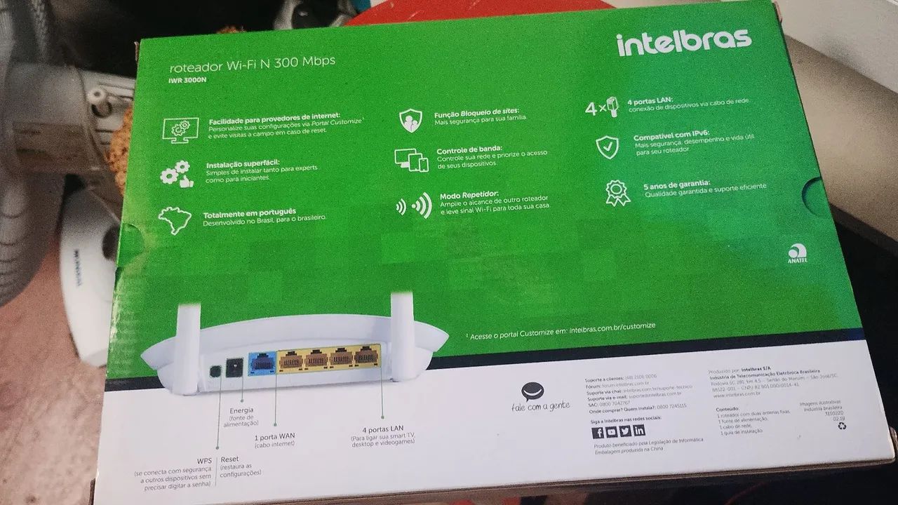 Roteador Wi-fi N 300 Mbps Intelbras 