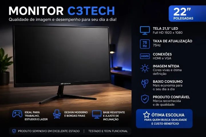 Monitor C3TECH À VENDA!!