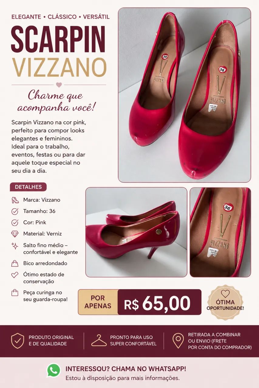 SCARPIN vermelho 