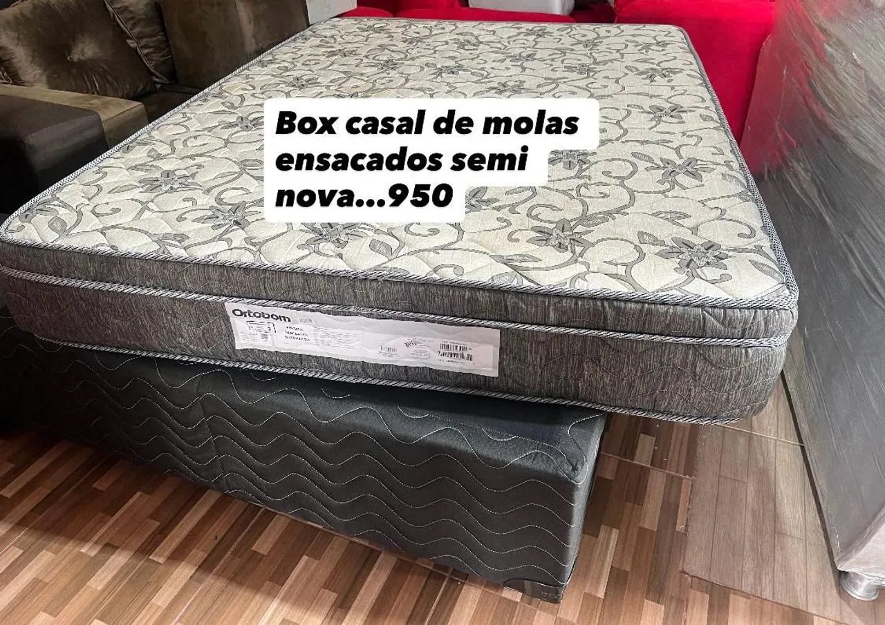 Cama de casal molas ensacadas seminova