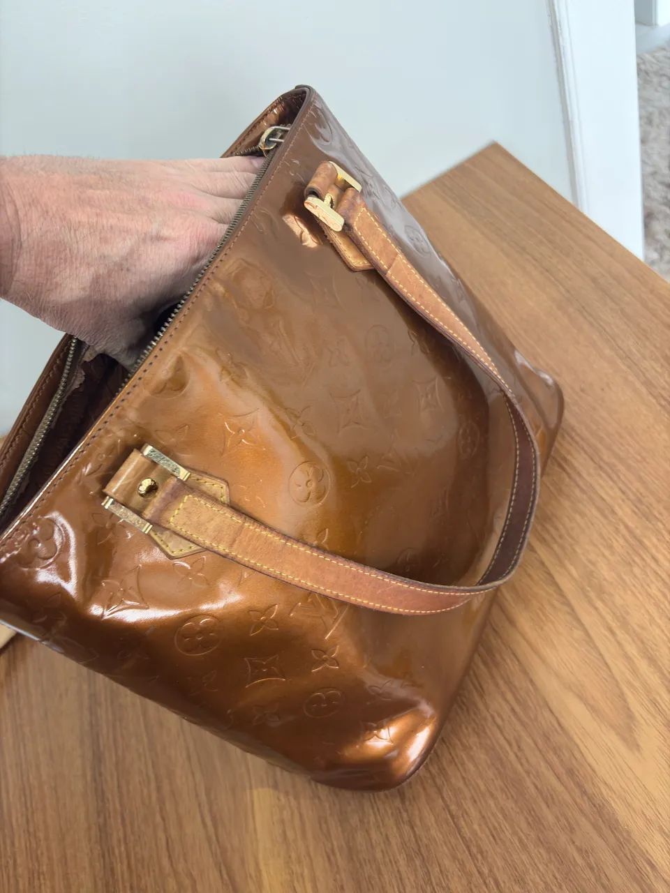 Bolsa Louis Vuitton Monogram Vernis Houston - Foto 5