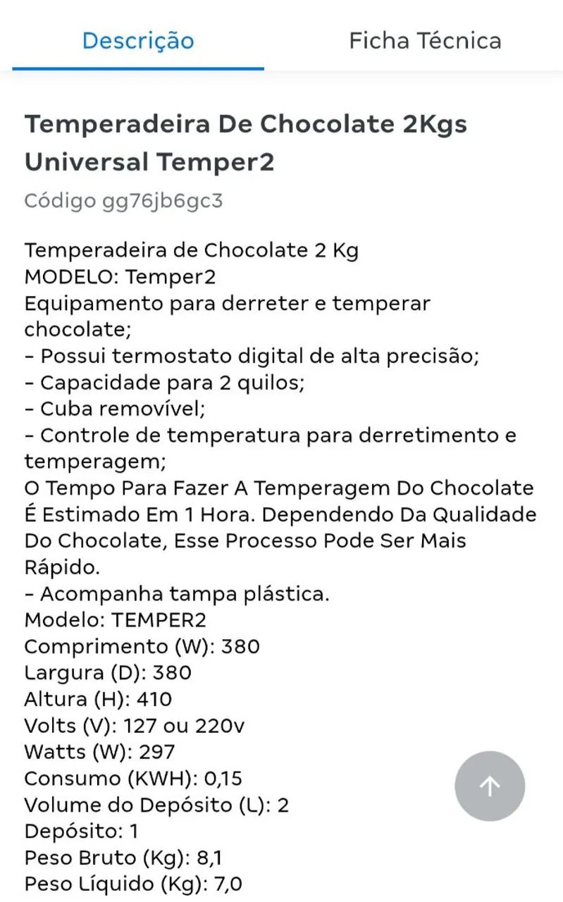 Temperadeira de chocolate  - Foto 5