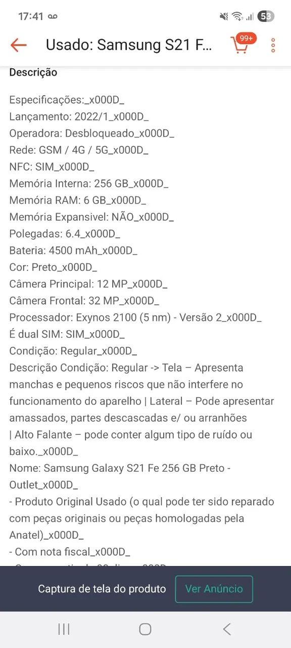 Celular s21 Fe - Foto 2