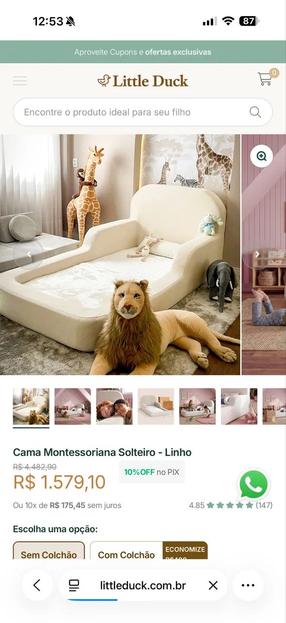 CAMA MONTESSORIANA LITTLE DUCK