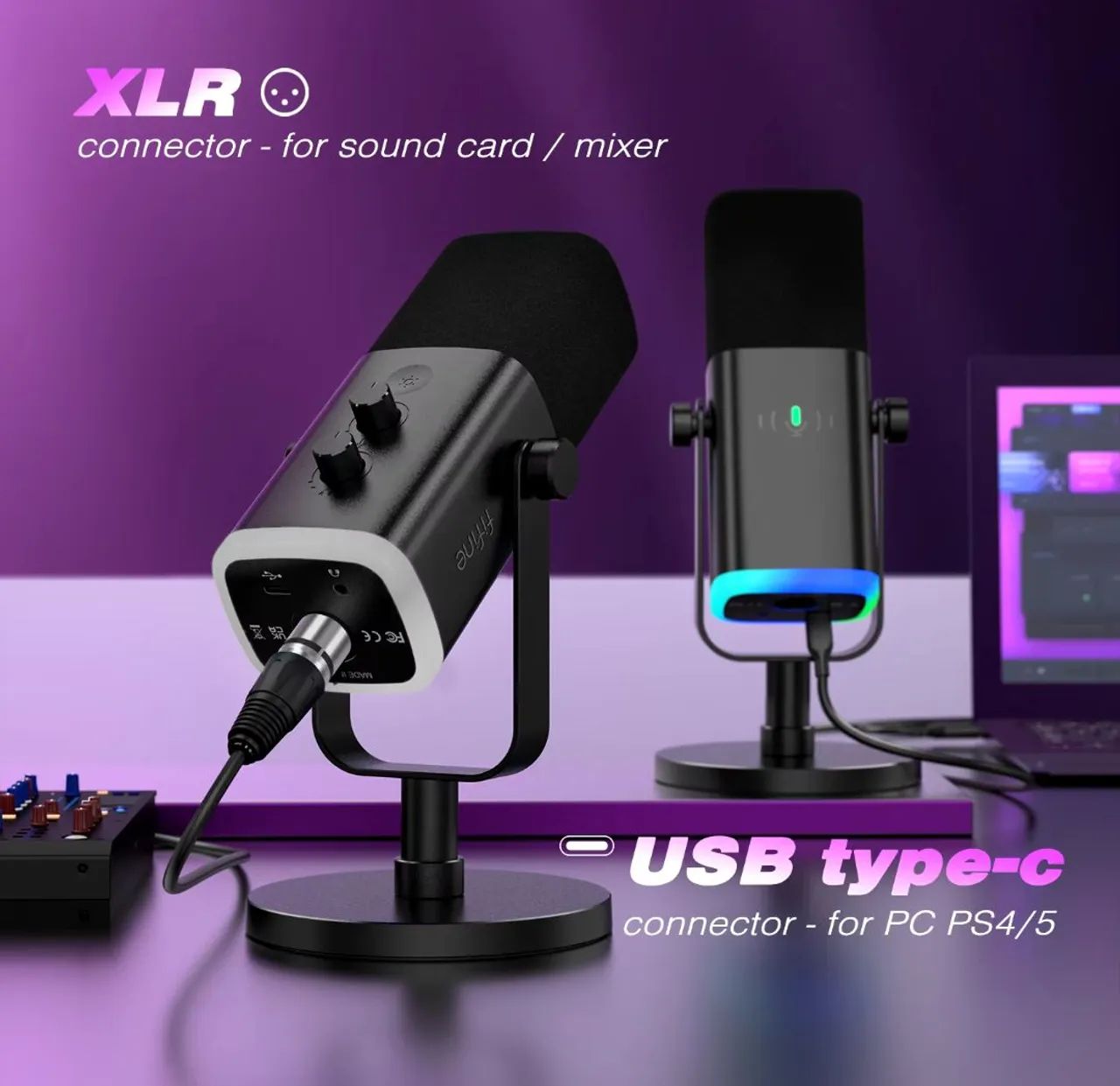 Microfone Fifine AM8 Dinamico XLR/USB (NOVO) - Foto 3