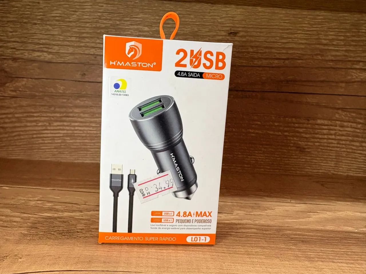 Fonte veicular USB 2 entradas