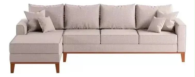 SOFÁ 4 LUGARES BENY COM CHAISE ESQUERDA OU DIREITA - LINHO CRU. - Foto 4
