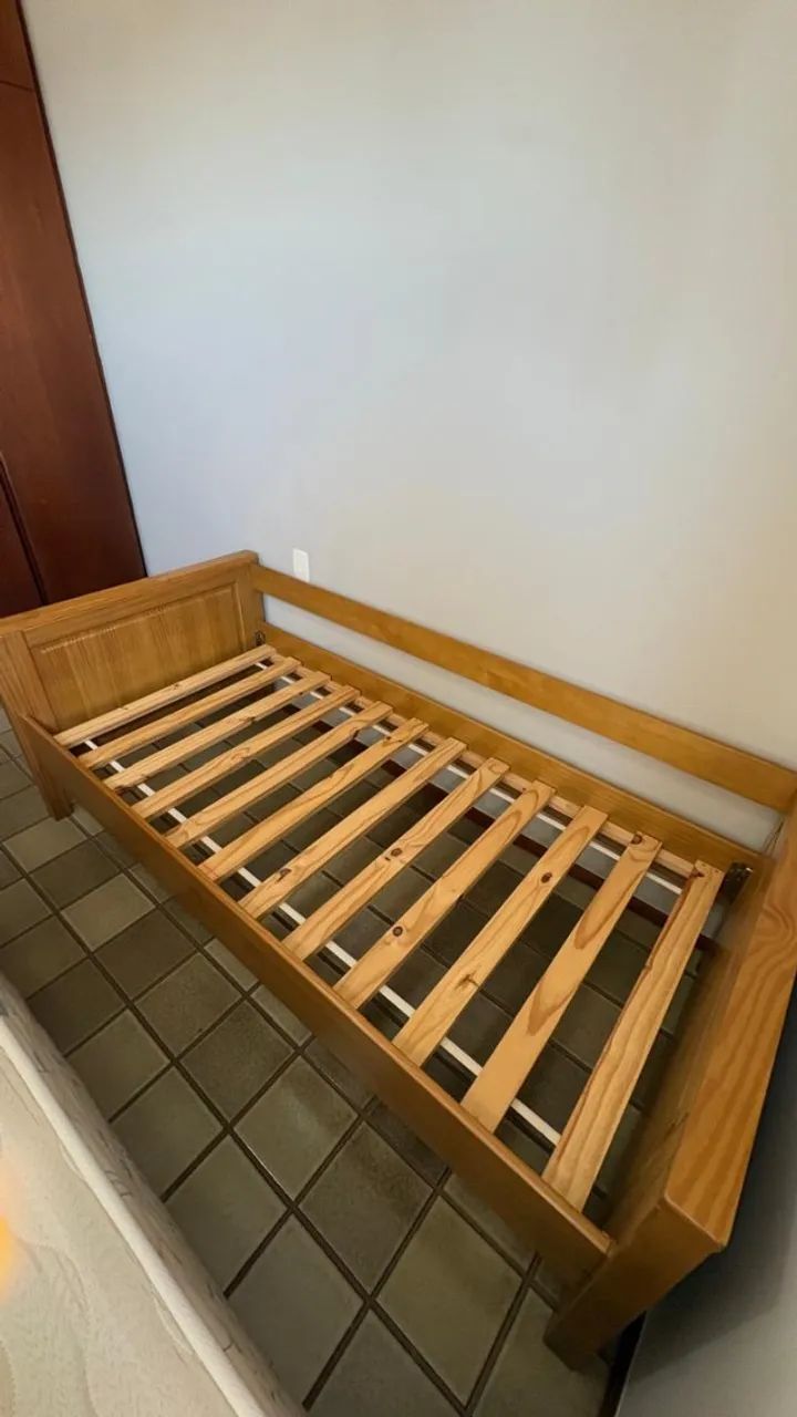Cama Solteiro Tulipababy Madeira Maciça 
