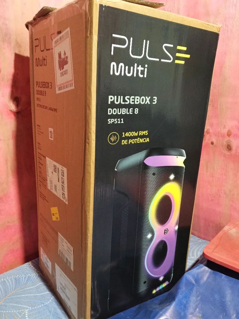 Caixa de Som Bluetooth PulseBox 3 1400W TWS - Foto 5