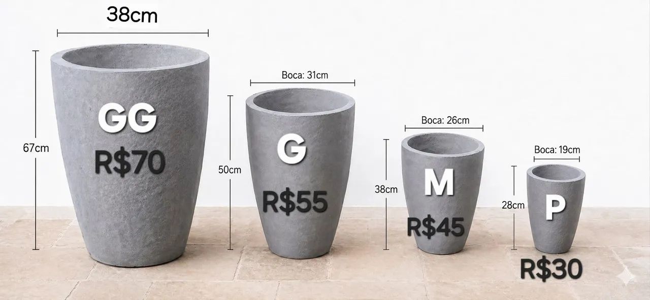 Jarros vasos caqueiras em cimentos - Foto 4