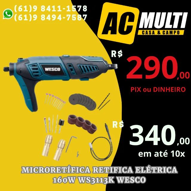 Microretífica Retifica elétrica 160W ws3113k Wesco