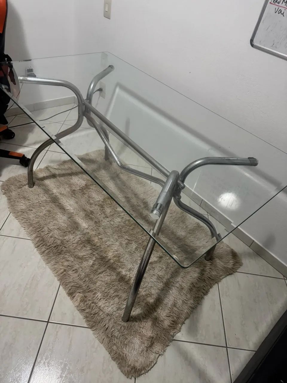 Mesa  vidro branca - Foto 5