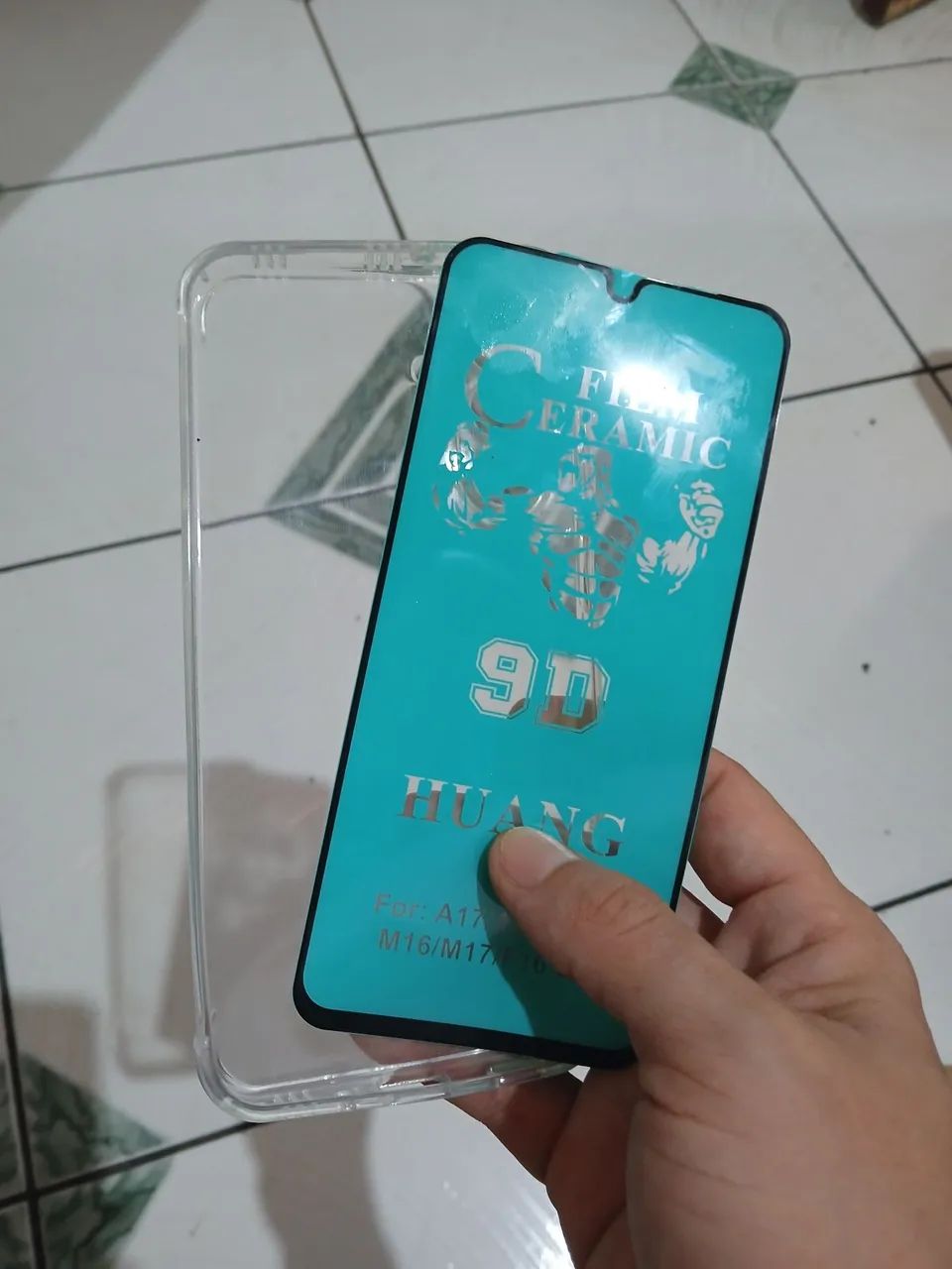 Capa + película a17 Samsung novo