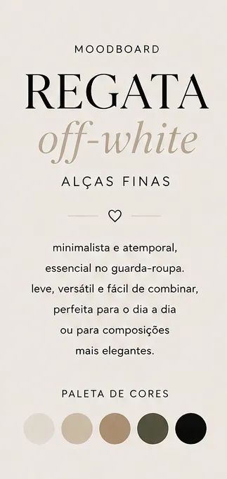 Regata Off-White de Alças Finas Básica - Foto 2