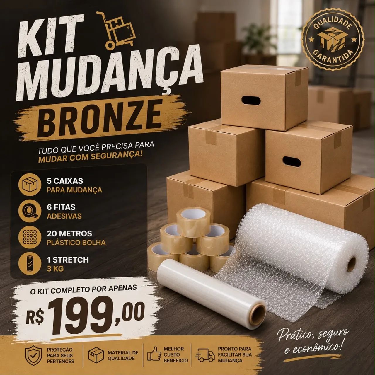 Kit mudança bronze 