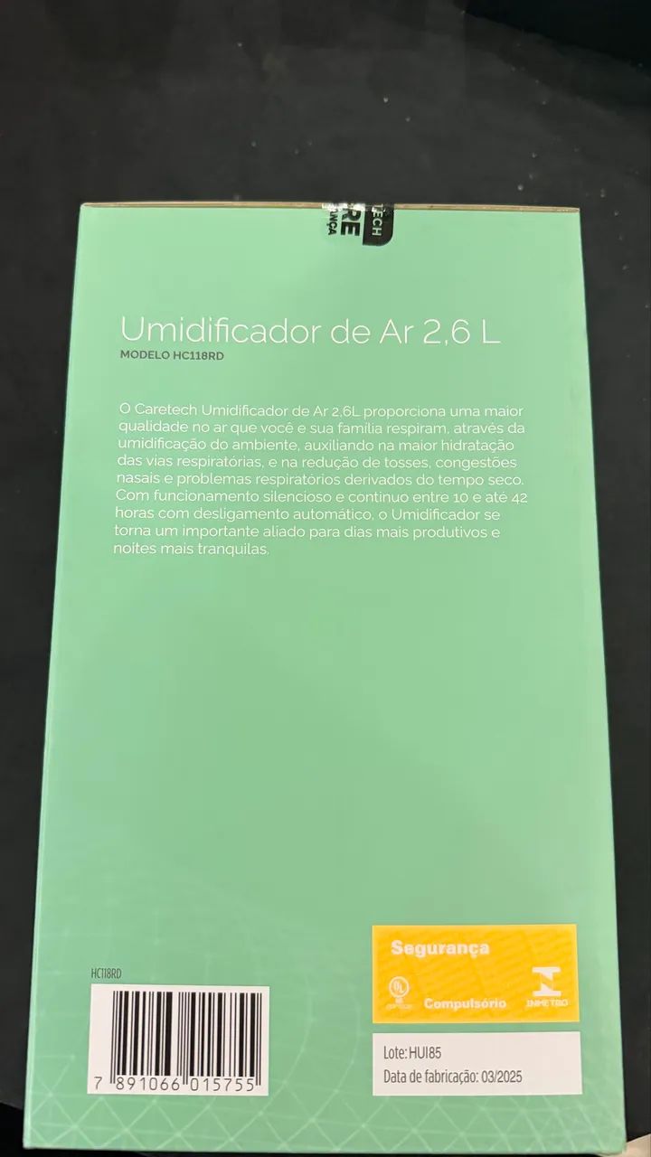 Umidificador de ar Care Tech 2,6 L - Foto 2