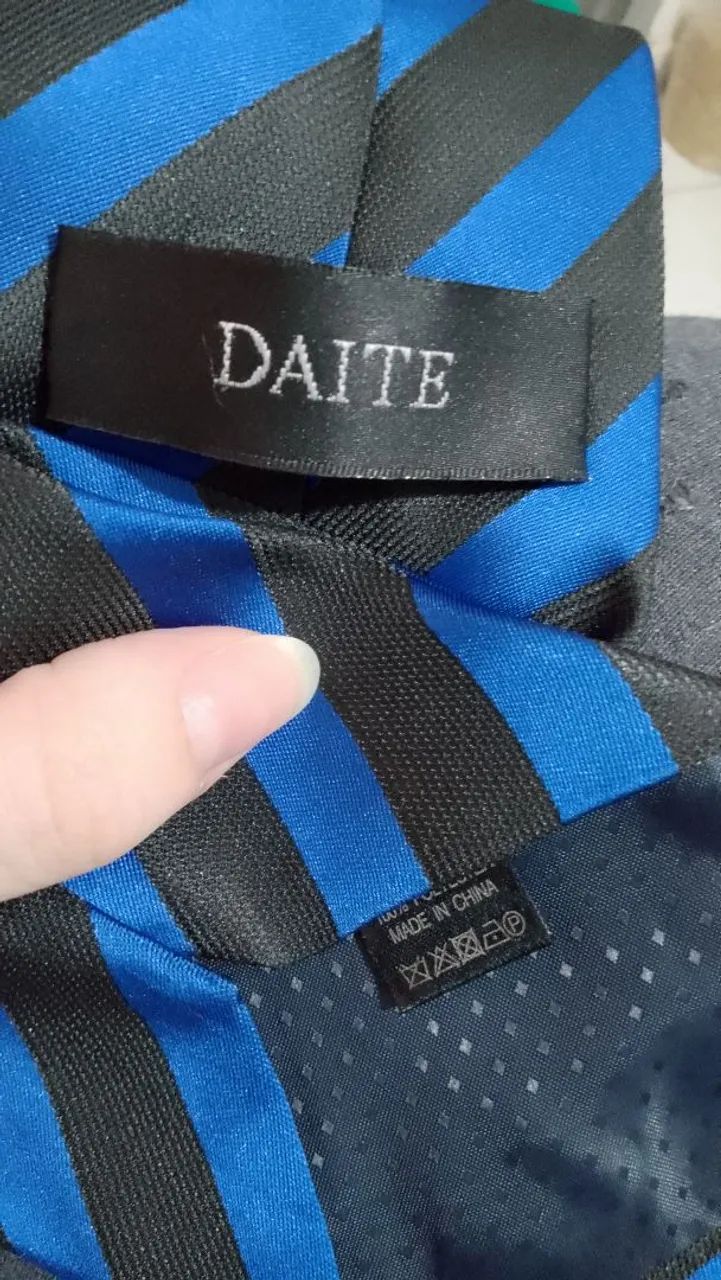 Gravata azul listrada marca DAITE - Foto 4