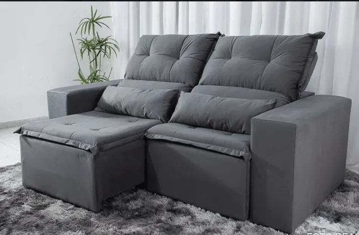 Sofá Retrátil e Reclinável Beatriz 1,90m  Pronta Entrega! - Foto 4