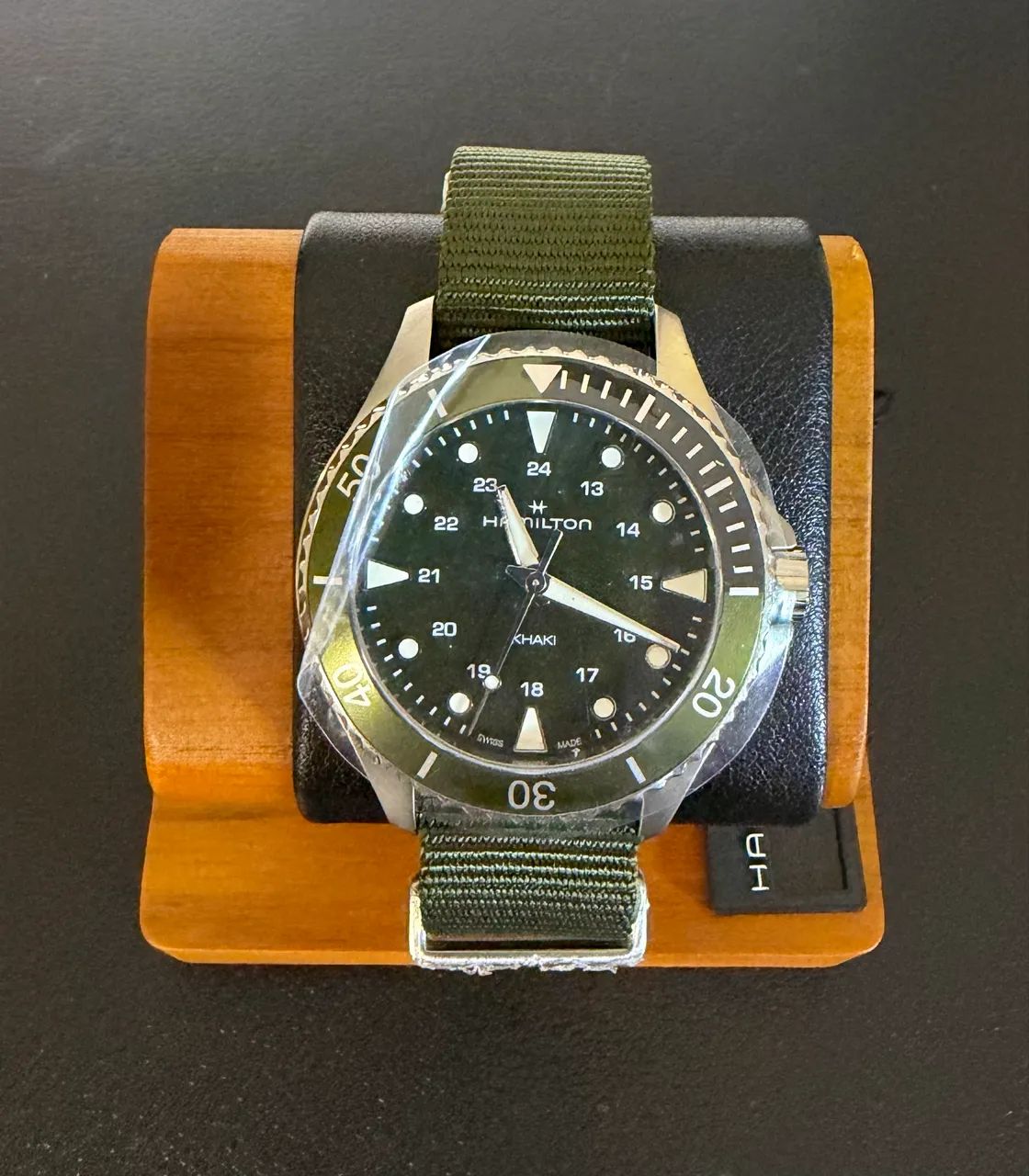 Relógio Hamilton Khaki Navy Scuba Verde Novo - Foto 3
