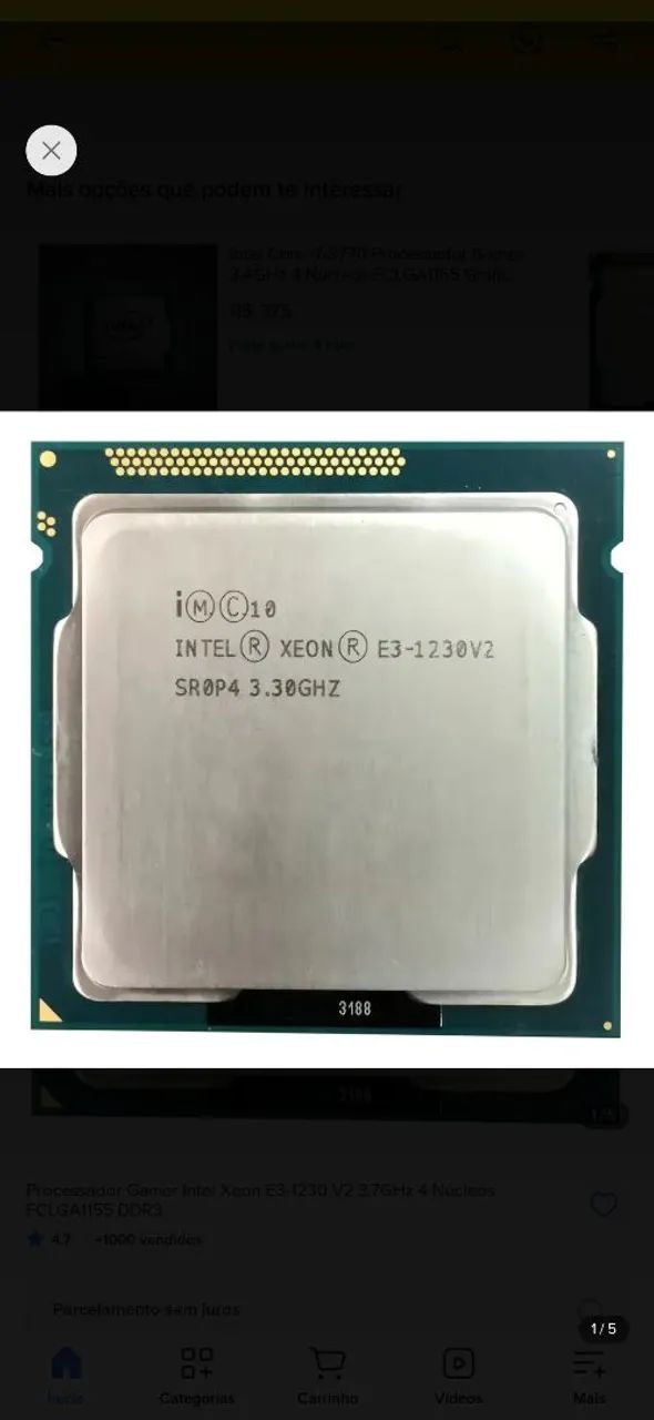 Xeon e3 1230 v2 pra hoje