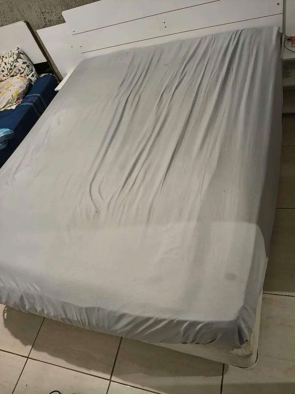 Cama Box Queen de casal - Colchão, base e cabeceira. - Foto 3