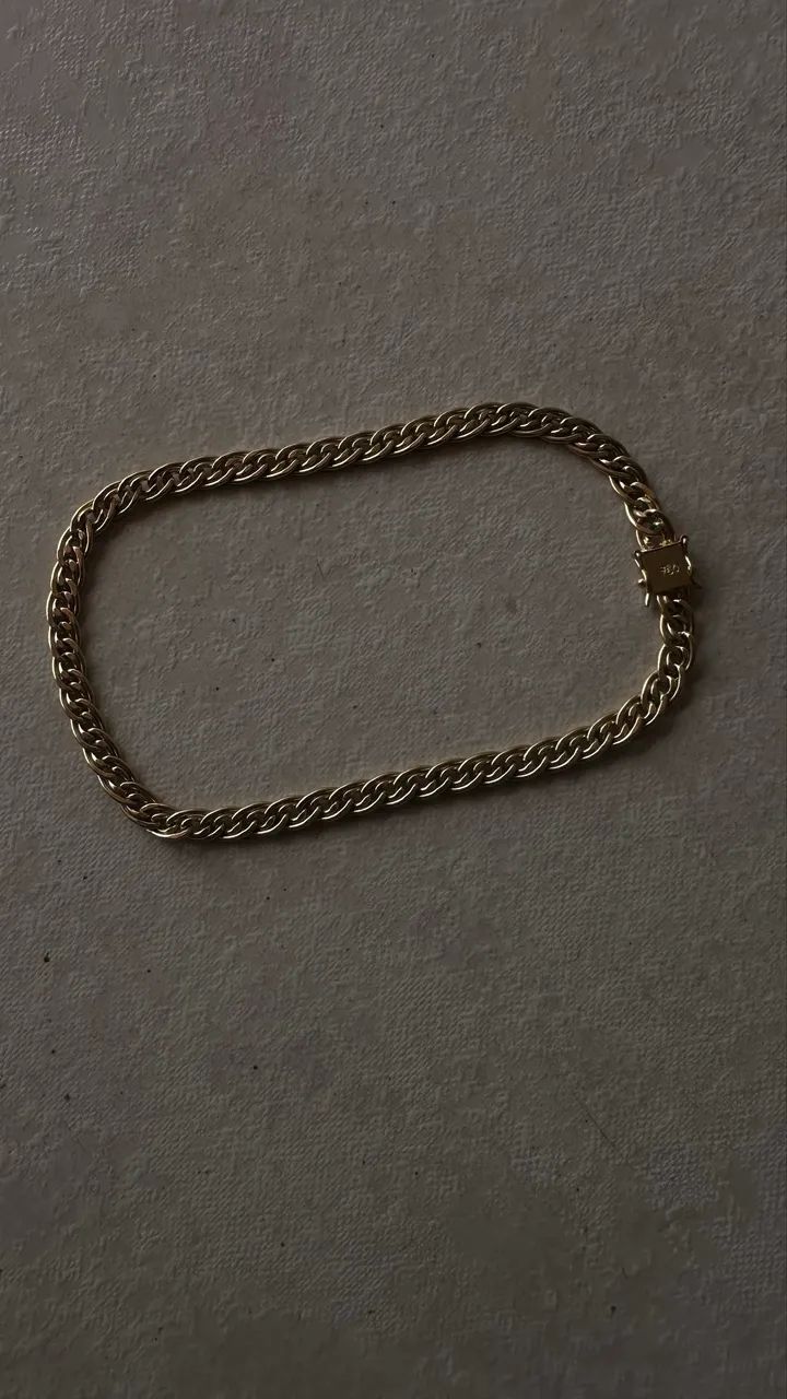 Pulseira elo duplo modelo romana 18k  - Foto 4