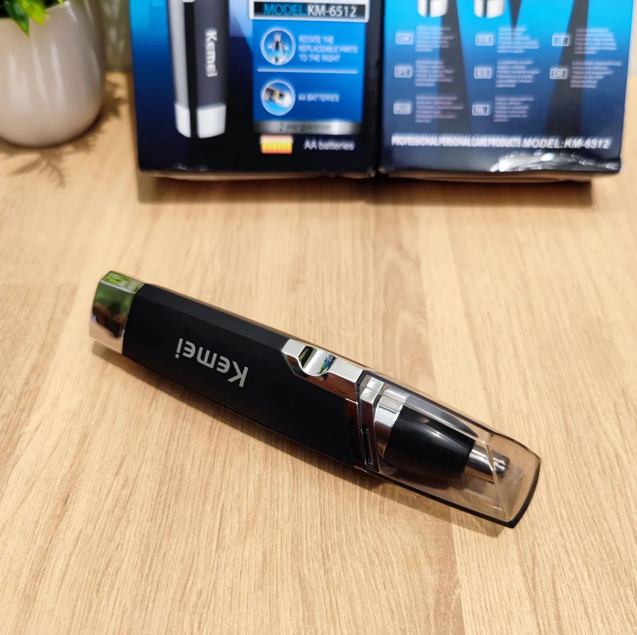 Removedor Aparador de Pelos Nariz Orelha Cortador Kemei - Foto 4