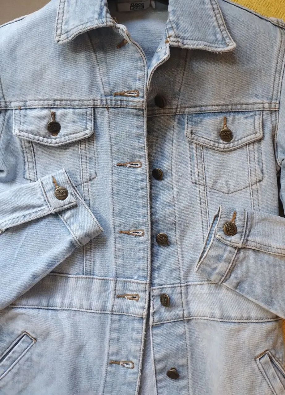 Jaqueta jeans alongada - clock house - P - Foto 4