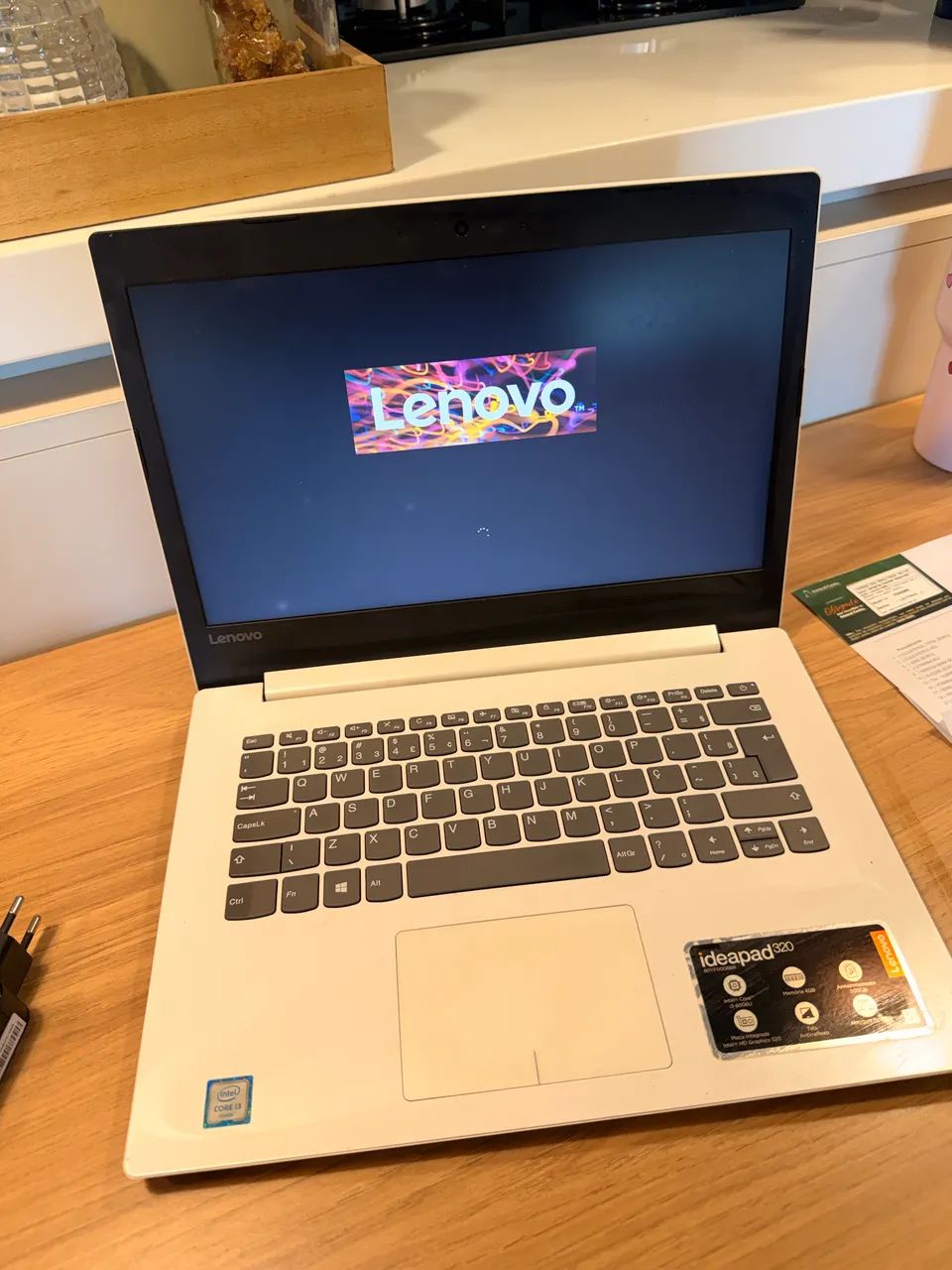 NOTEBOOK LENOVO BRANCO IDEAPAD 320 intelcore i3 4g memória 500GB