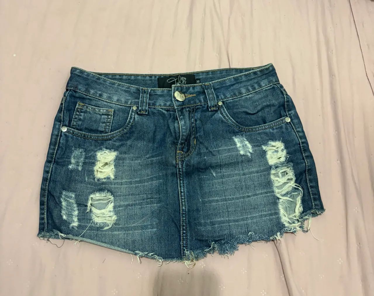 Saia jeans Toli - Tamanho 36  - Foto 3