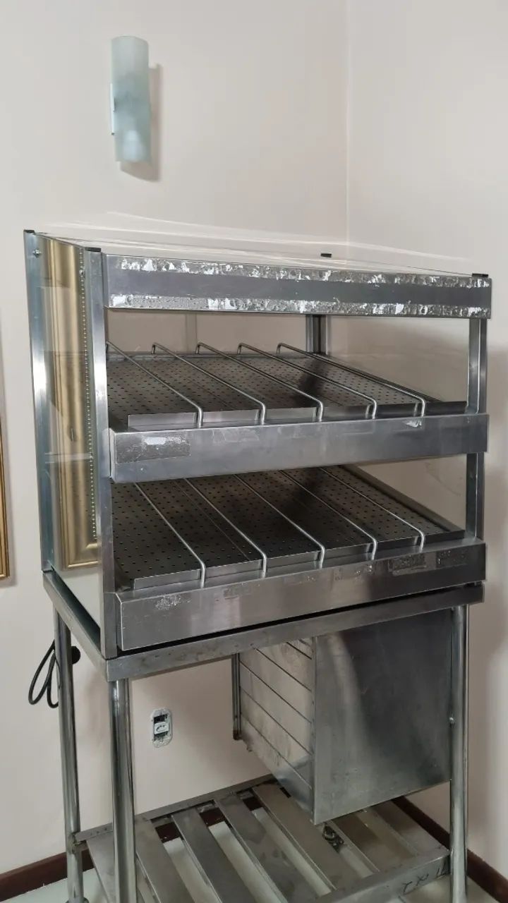  Estufa expositora de salgados em vidro e aço inox - Foto 2