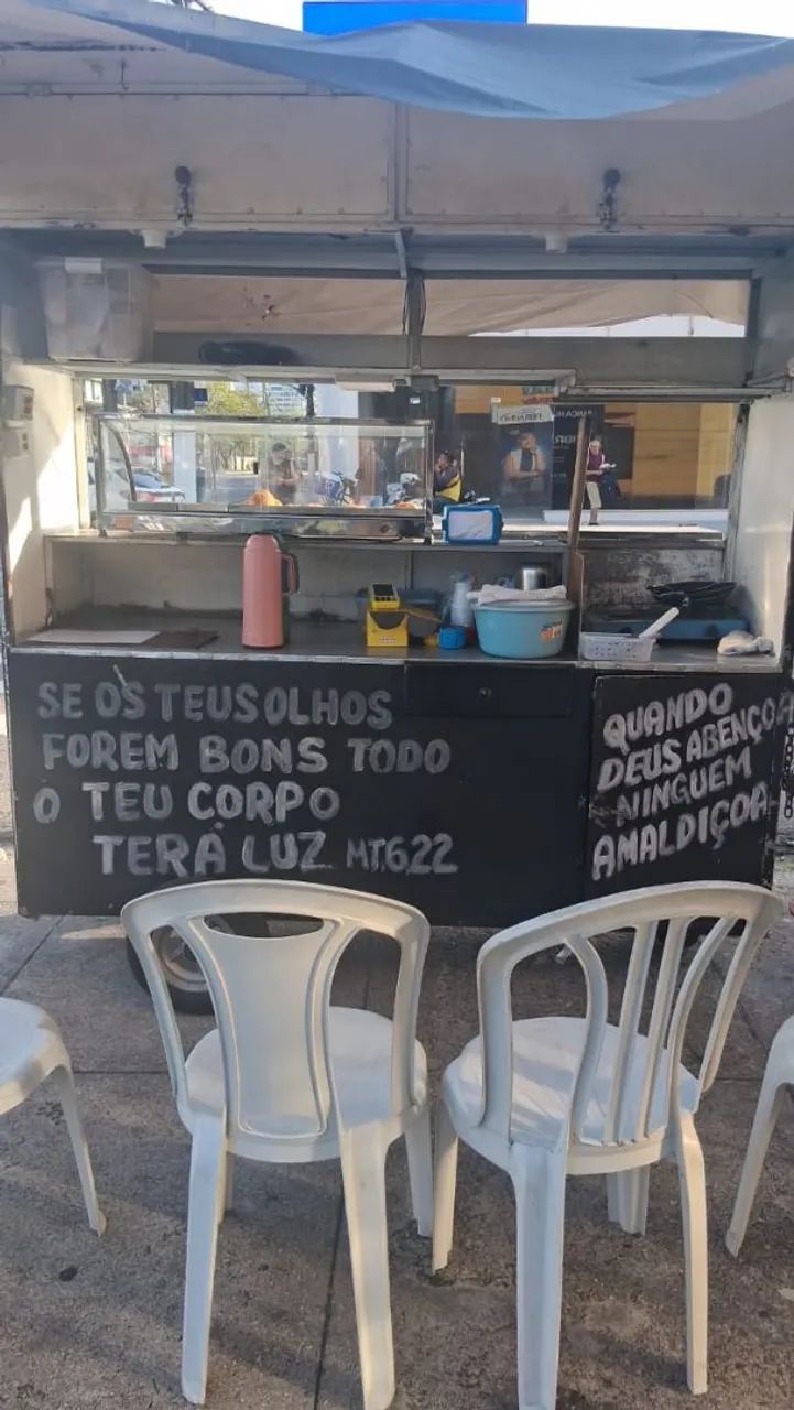Carrinho de lanche todo equipado