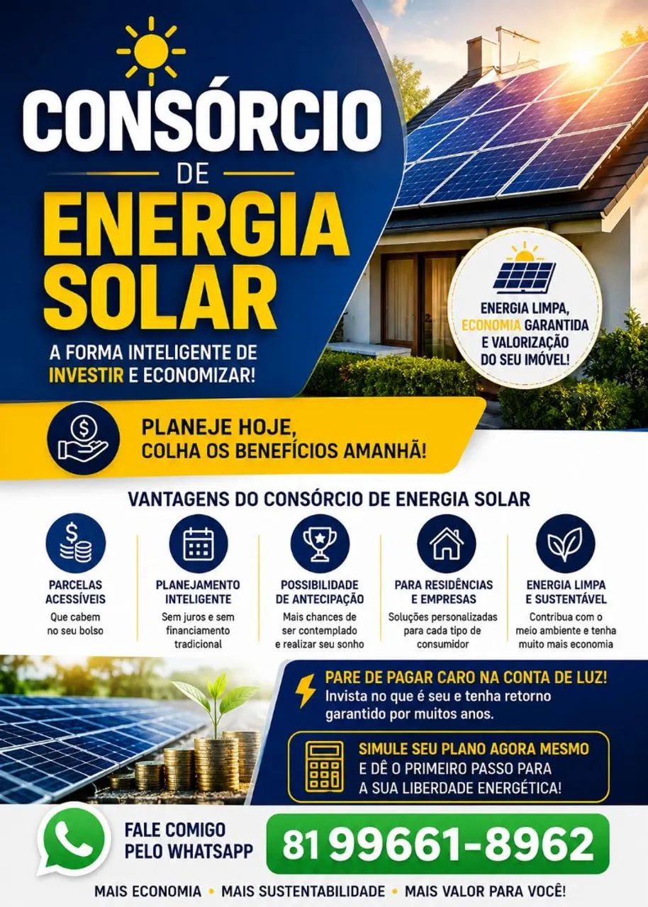 Consórcio de energia solar 