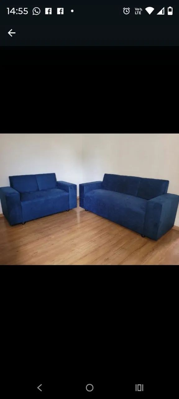 Lindo SOFÁ 2 E 3 LUGARES R$ 690 e vc só paga na entrega - Foto 5