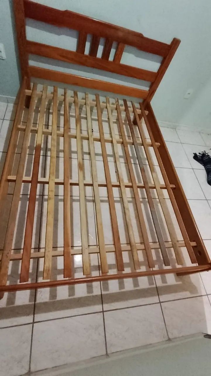Cama Casal em madeira reforçada  - Foto 2