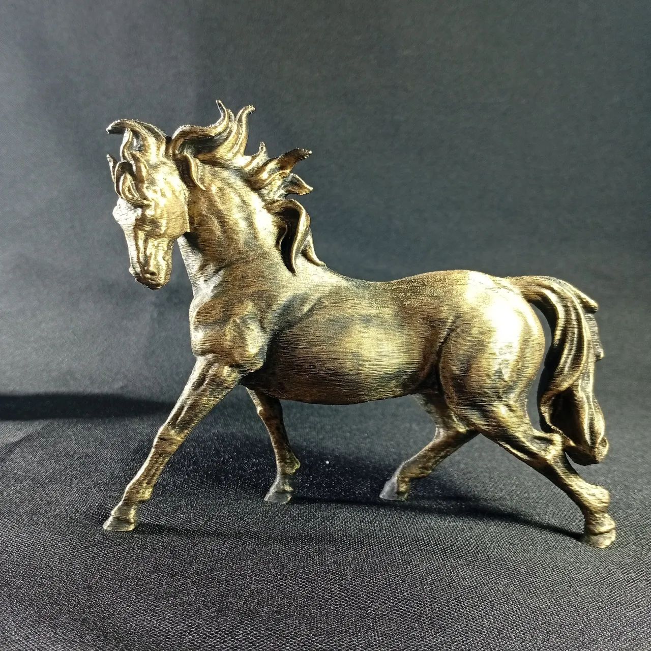 Cavalo Dourado Corcel Dourado decoração - Foto 3