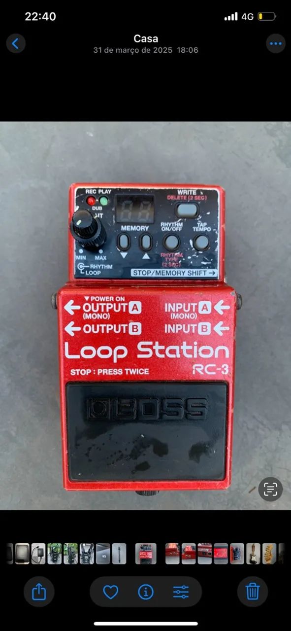 Pedal Loop Station Boss RC-3