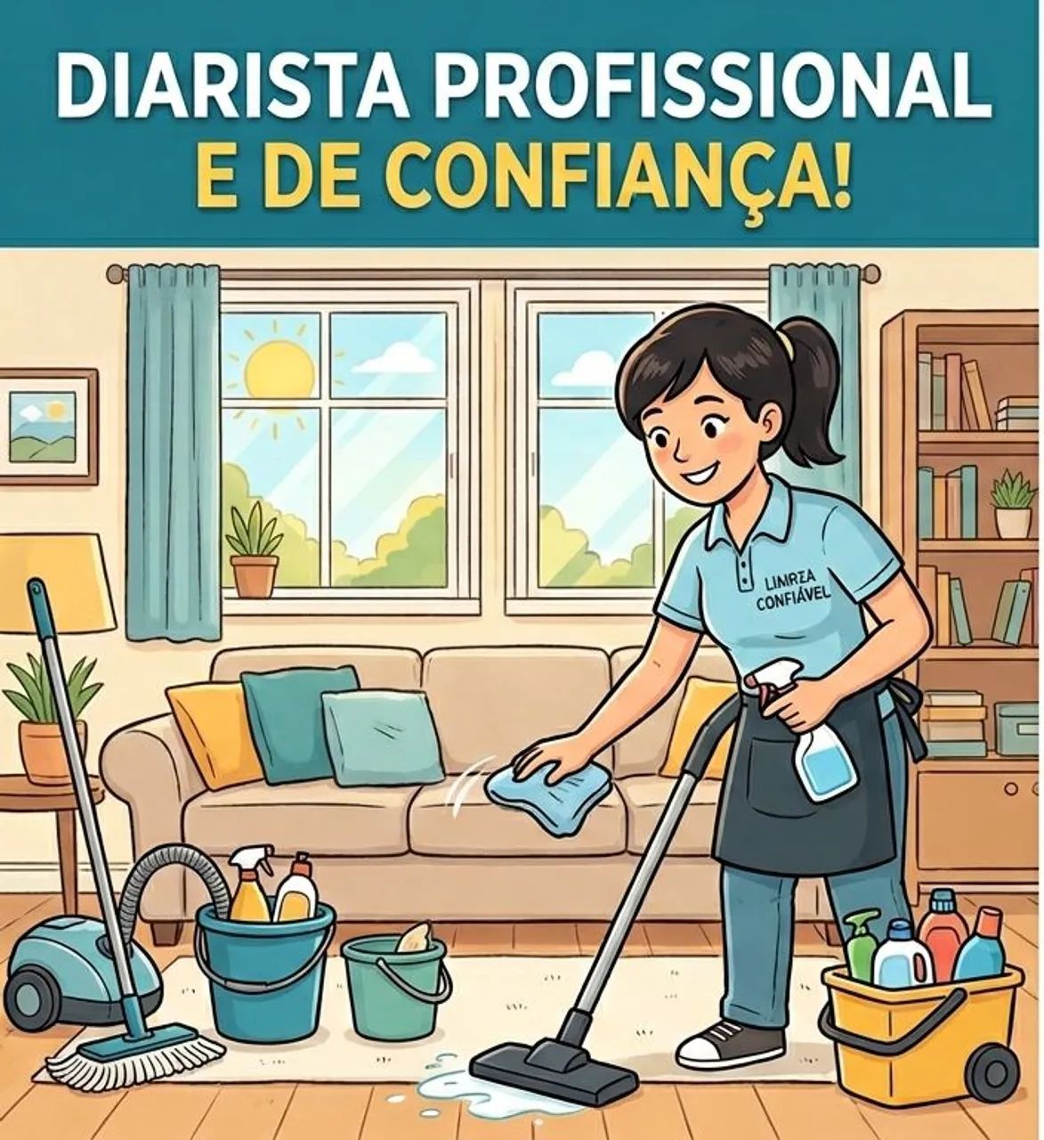 Precisa de ajuda com a limpeza? Diarista com experiência e capricho. 