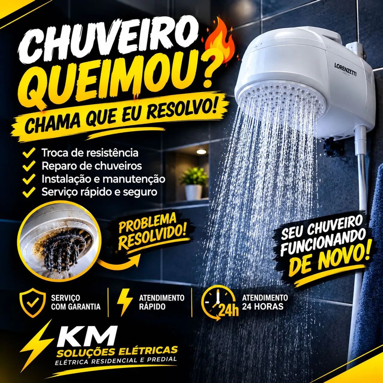 Chuveiro  manutenções 