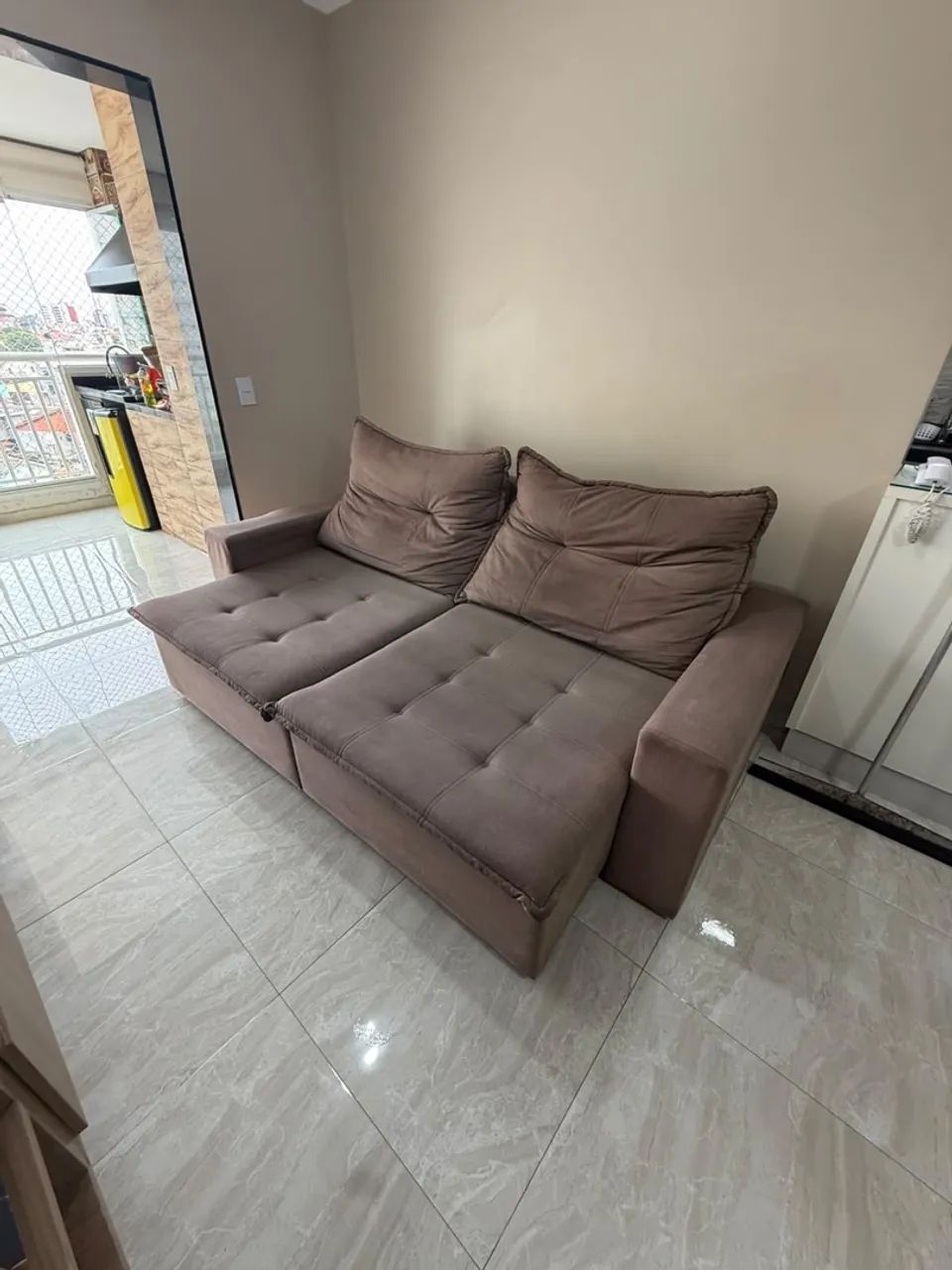 Sofá retrátil e reclinável 2,00m