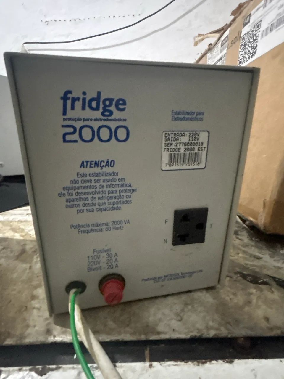 Título: Estabilizador Microsol Fridge 2000 VA Bivolt - Funcionando - Foto 3