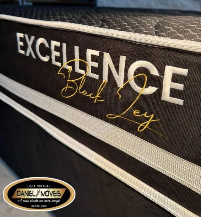 Cama casal excellence black _ Brinde travesseiros  - Foto 2