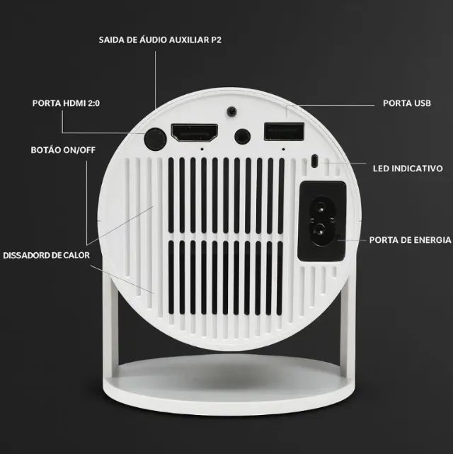 Mini Projetor HY300 4K Smart - Wi-Fi + Bluetooth - Foto 3