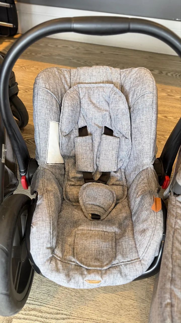 Carrinho de bebê + bebê conforto + Moisés + bolsa maternidade ABC Design - Foto 4
