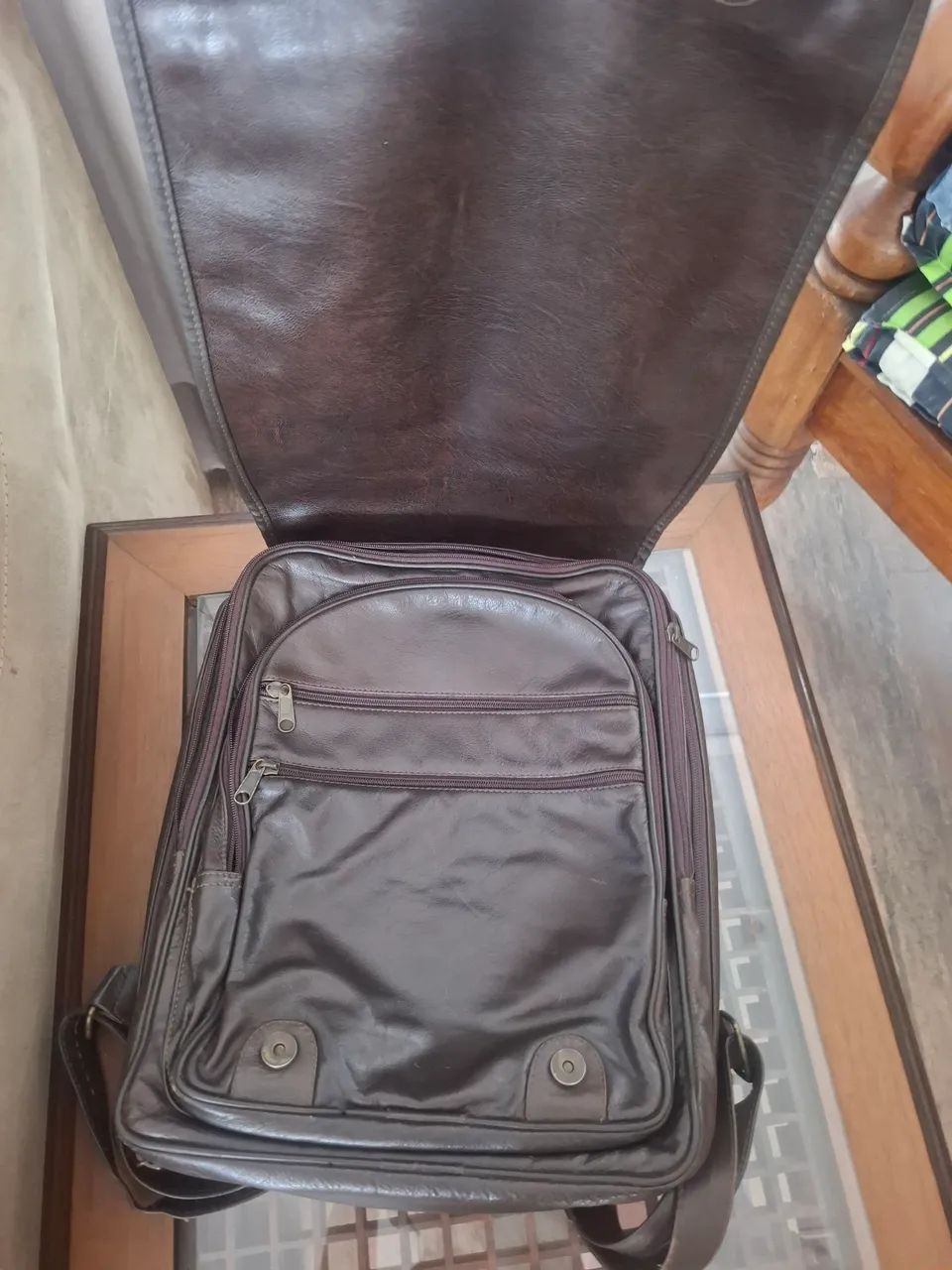 Mochila bagaggio couro. - Foto 4